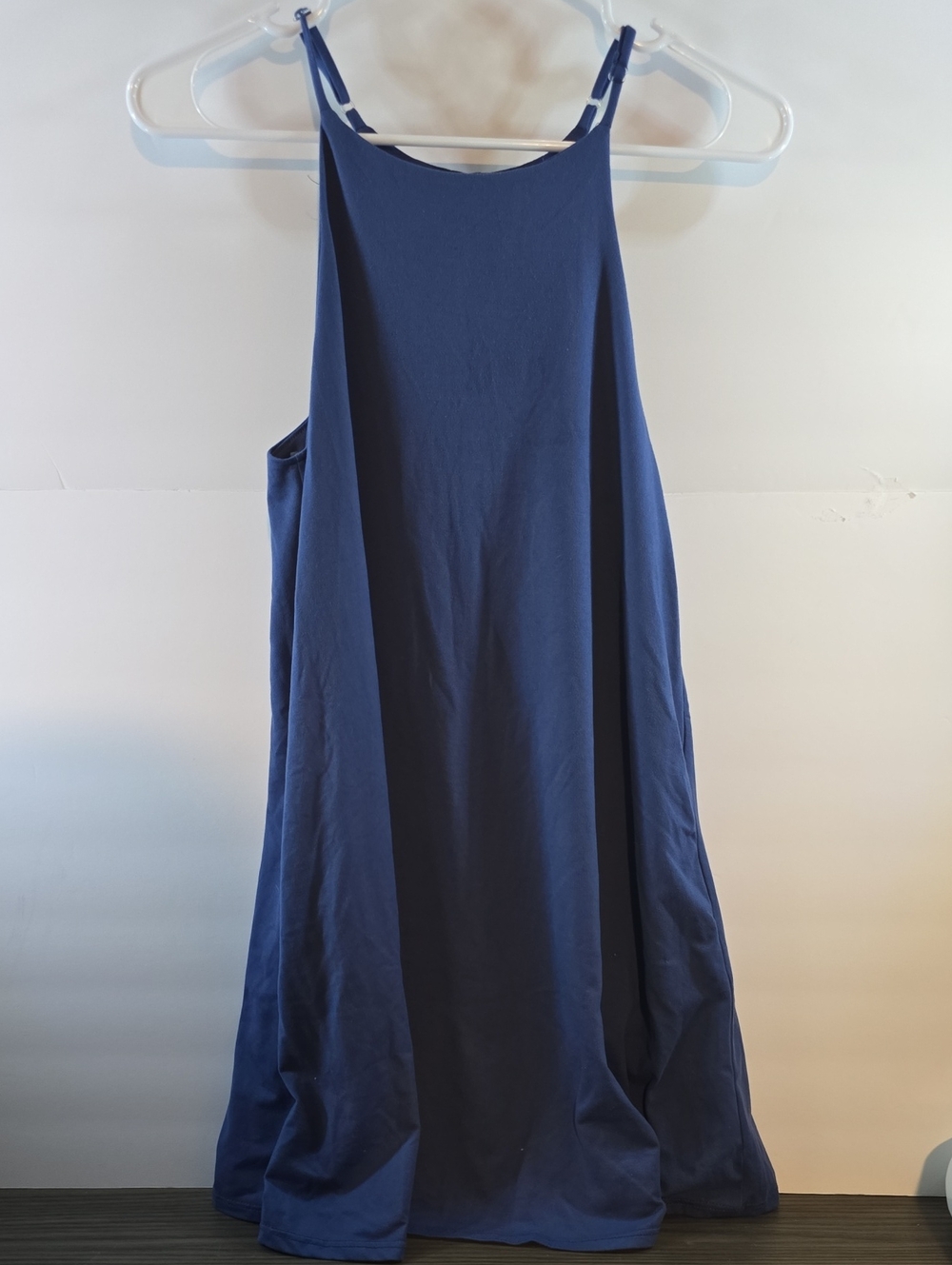 Sleeveless Navy Maxi Dress with Halter Neck #21